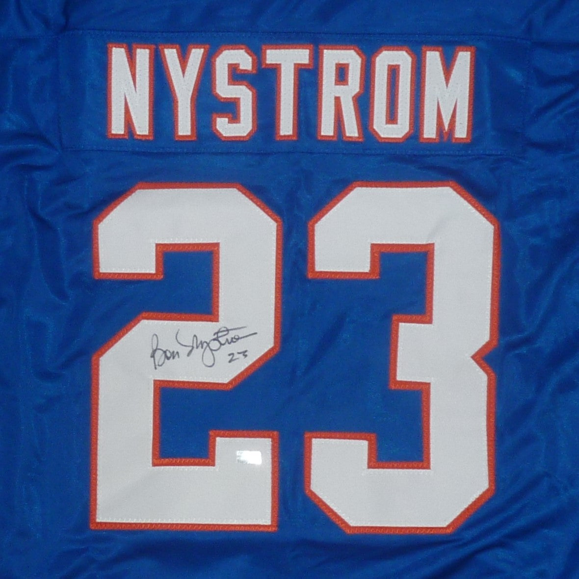 Autographed Bobby Nystrom New York (Blue #23) Custom Hockey Jersey - JSA-Powers Sports Memorabilia