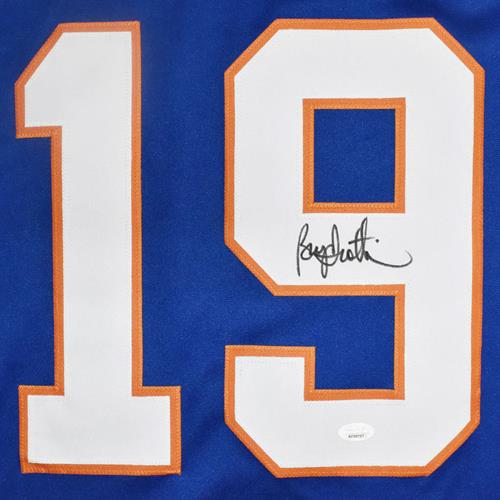 Autographed Bryan Trottier New York (Blue #19) Custom Jersey - JSA-Powers Sports Memorabilia