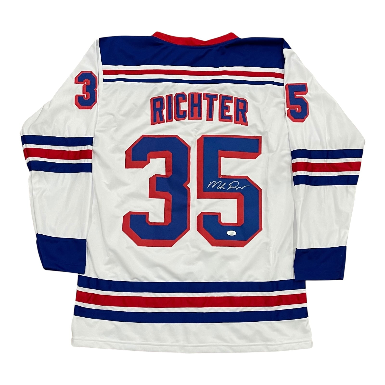 Autographed Mike Richter New York (White #35) Custom Hockey Jersey - JSA-Powers Sports Memorabilia