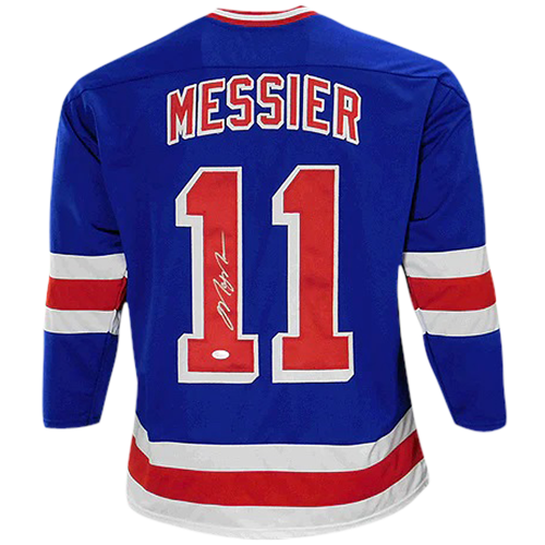 Autographed Mark Messier New York (Blue #11) Custom Hockey Jersey - JSA-Powers Sports Memorabilia