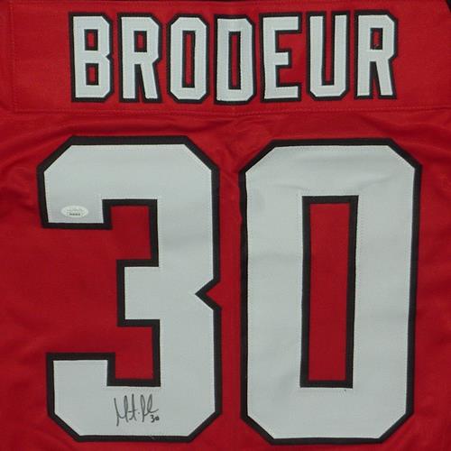 Autographed Martin Brodeur New Jersey (Red #30) Custom Hockey Jersey - JSA-Powers Sports Memorabilia