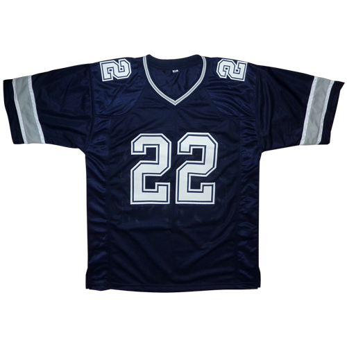 Autographed Emmitt Smith Dallas Cowboys (Blue #22) Jersey - Beckett-Powers Sports Memorabilia