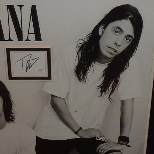 Nirvana Band Full-Size Music Poster Deluxe Framed with Dave Grohl And Krist Novoselic Autographs - JSA-Powers Sports Memorabilia