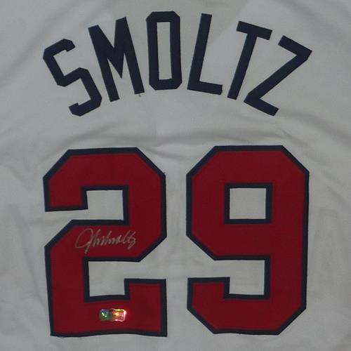 Autographed John Smoltz Atlanta (White #29) Custom Jersey - JSA-Powers Sports Memorabilia