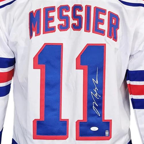 Autographed Mark Messier New York (White #11) Custom Jersey - JSA-Powers Sports Memorabilia