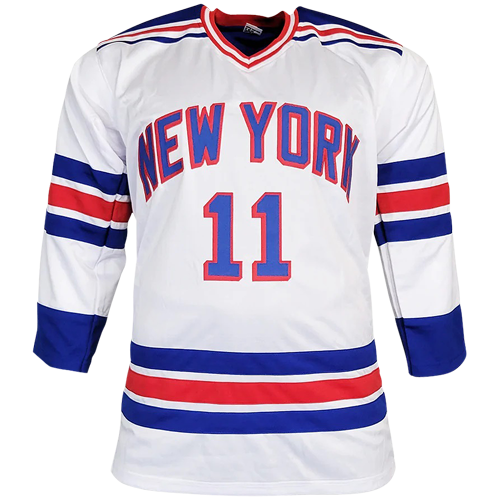 Autographed Mark Messier New York (White #11) Custom Jersey - JSA-Powers Sports Memorabilia