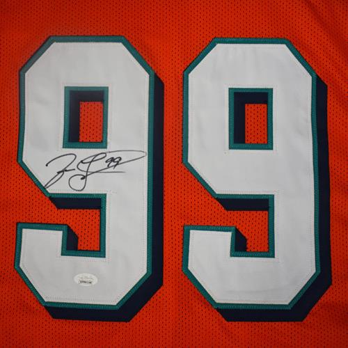 Autographed Jason Taylor Miami (Orange #99) Custom Jersey - JSA-Powers Sports Memorabilia