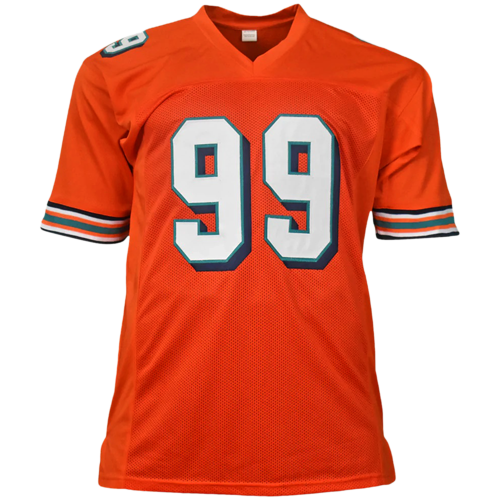 Autographed Jason Taylor Miami (Orange #99) Custom Jersey - JSA-Powers Sports Memorabilia