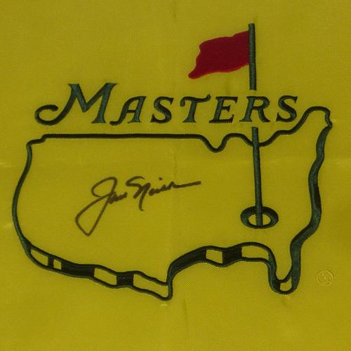 Autographed Jack Nicklaus Undated Masters Golf Pin Flag Deluxe Framed with Nameplate and Ball Markers - JSA-Powers Sports Memorabilia