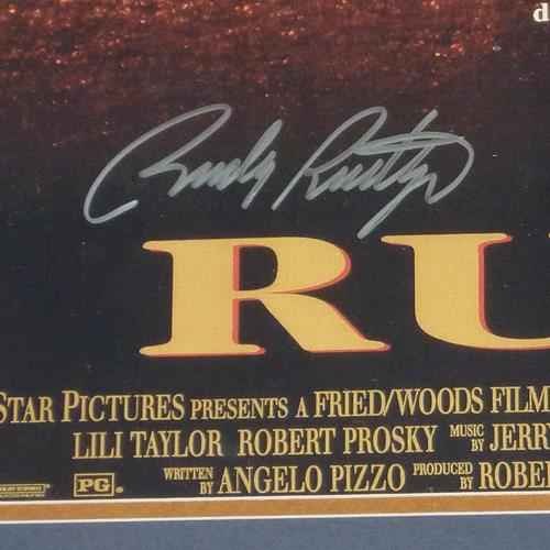 Autographed Sean Astin And Rudy Ruettiger Rudy Deluxe Framed 16x20 Movie Poster - JSA-Powers Sports Memorabilia