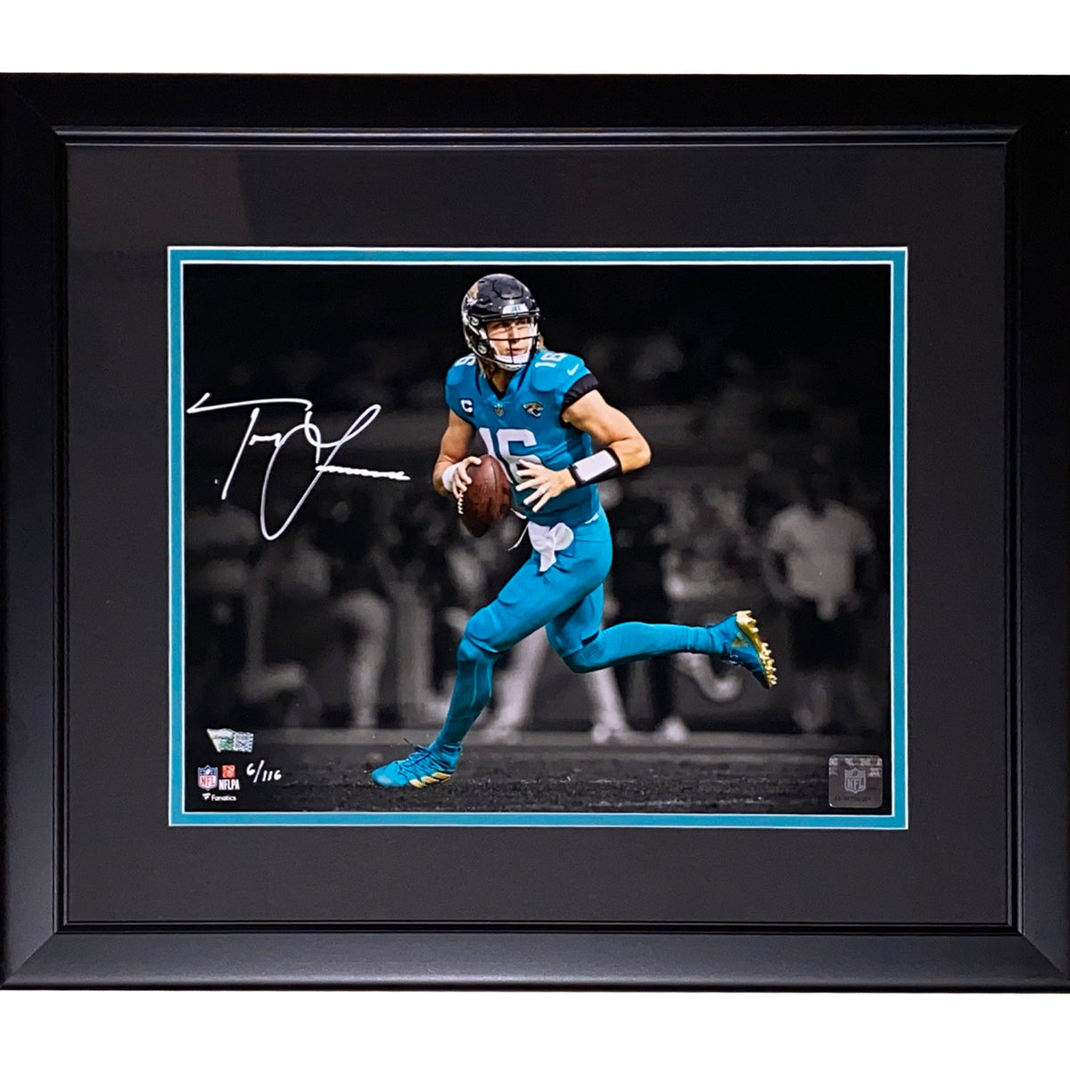 Autographed Trevor Lawrence Jacksonville Jaguars (Spotlight) Deluxe Framed 11x14 Photo - Fanatics-Powers Sports Memorabilia