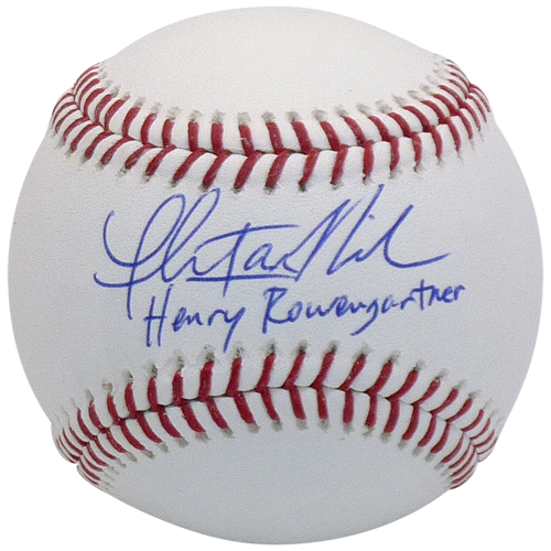 Autographed Thomas Ian Nicholas Rookie of the Year MLB Baseball w/ Henry Rowengartner - Schwartz-Powers Sports Memorabilia