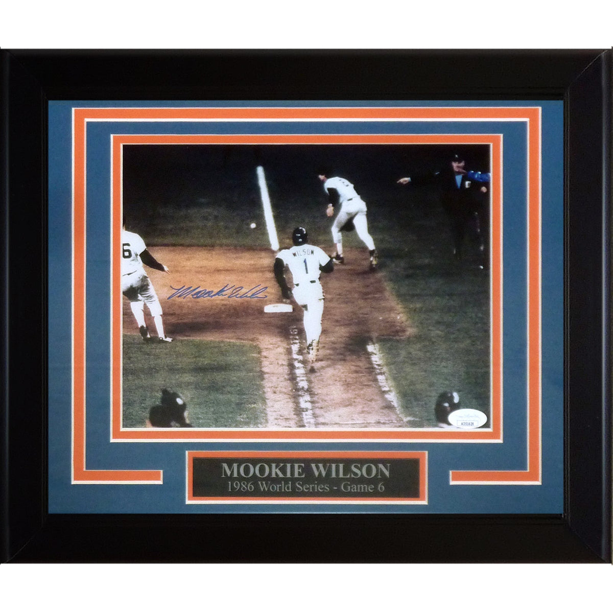Autographed Mookie Wilson New York Mets (1986 World Series) Deluxe Framed 8x10 Photo - JSA-Powers Sports Memorabilia