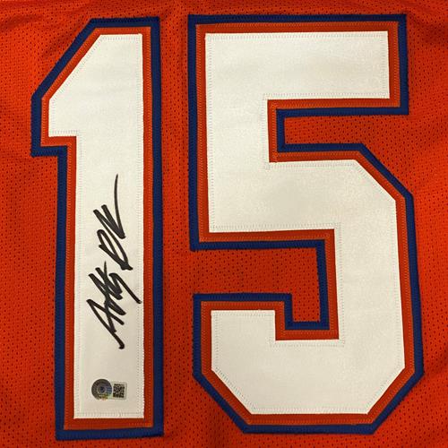 Autographed Anthony Richardson Florida (Orange #15) Custom Jersey - Beckett-Powers Sports Memorabilia