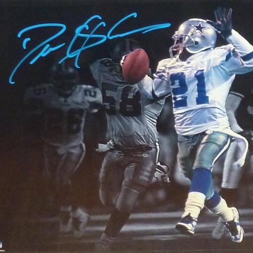 Autographed Deion Sanders Dallas Cowboys (Spotlight) Deluxe Framed 16x20 Photo - Beckett-Powers Sports Memorabilia