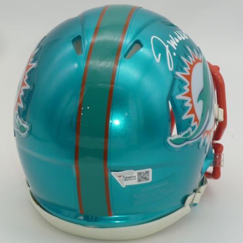Autographed Jaylen Waddle Miami Dolphins (FLASH Alternate) Mini Helmet - Fanatics-Powers Sports Memorabilia