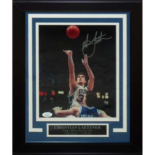 Autographed Christian Laettner Duke Blue Devils (1992 Final Four) Framed 8x10 Photo - JSA-Powers Sports Memorabilia