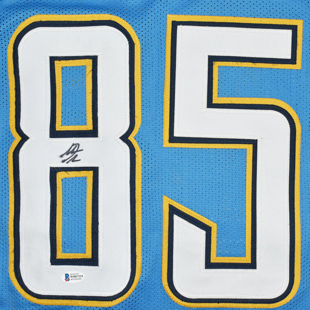 Autographed Antonio Gates San Diego (Powder Blue #85) Custom Jersey - JSA-Powers Sports Memorabilia