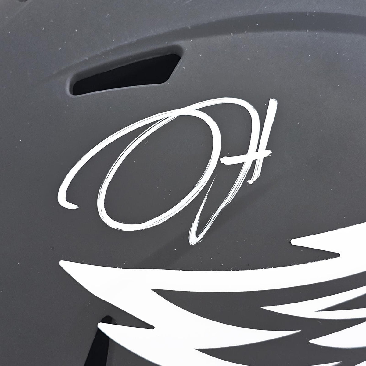 Autographed Jalen Hurts Philadelphia Eagles (ECLIPSE Alternate) Deluxe Full-Size Replica Helmet - JSA-Powers Sports Memorabilia