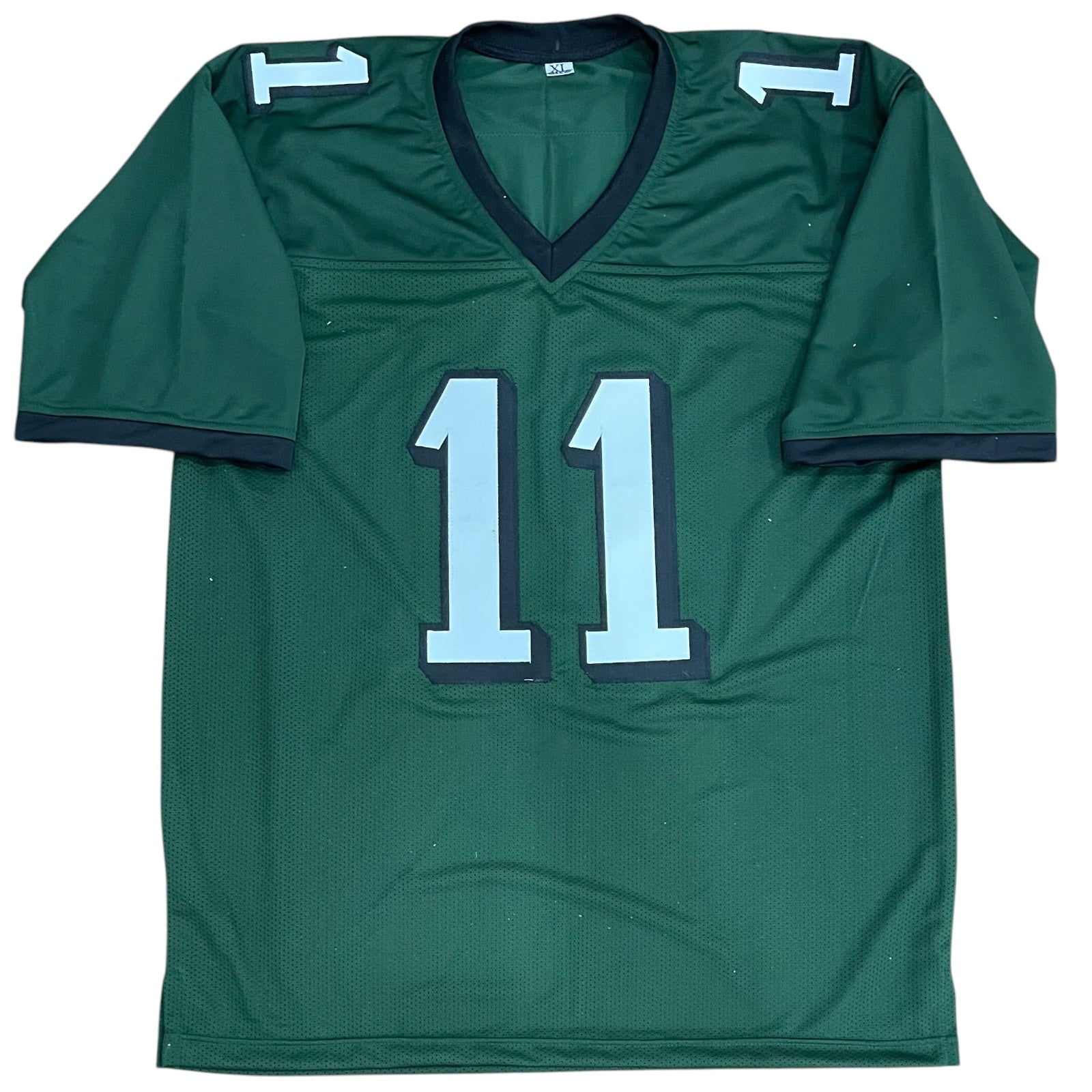 Autographed AJ Brown Philadelphia (Green #11) Custom Jersey - Beckett-Powers Sports Memorabilia