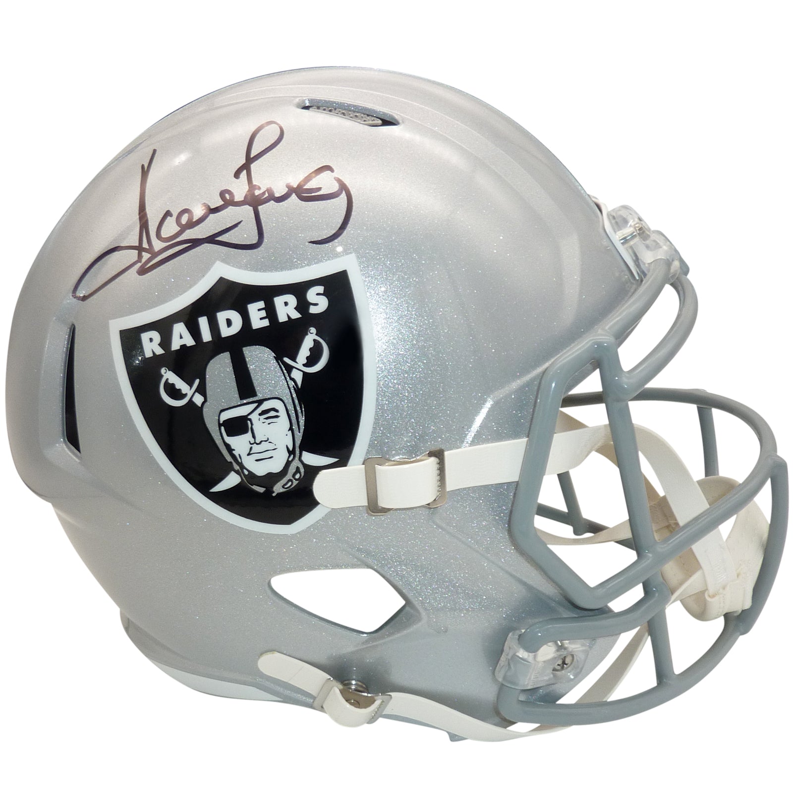 Autographed Howie Long Oakland Raiders Deluxe Full-Size Replica Helmet - BAS-Powers Sports Memorabilia