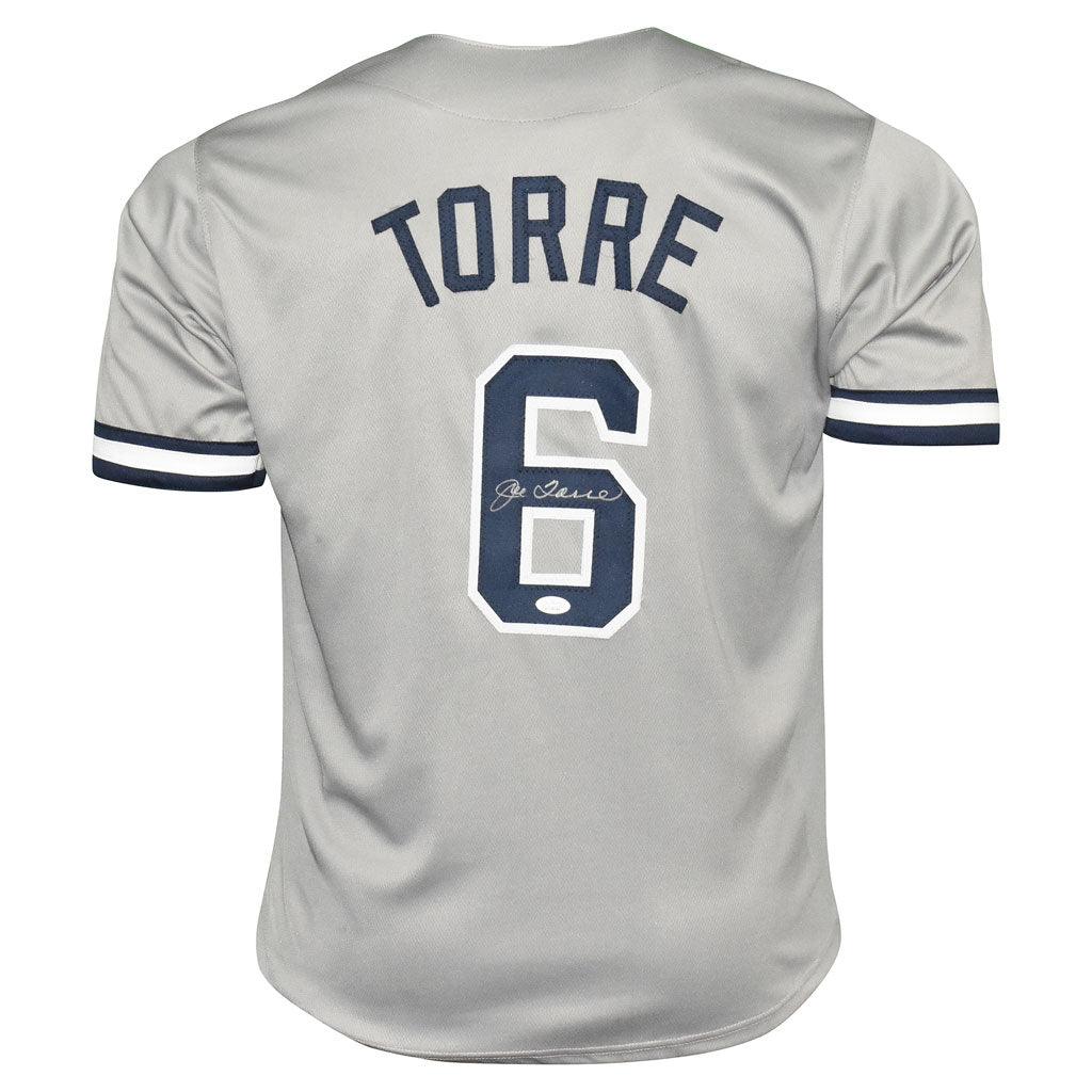 Signed Joe Torre New York (Grey #6) Custom Jersey - JSA-Powers Sports Memorabilia