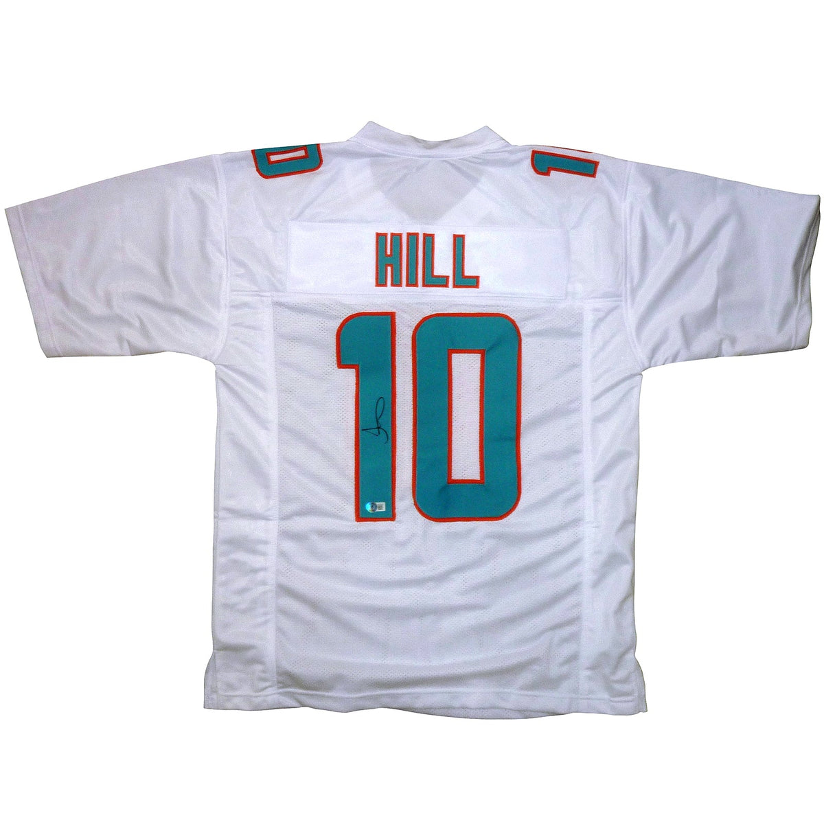 Autographed Tyreek Hill Miami (White #10) Custom Jersey - Beckett-Powers Sports Memorabilia