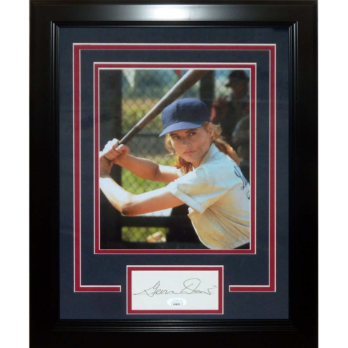 Autographed Geena Davis A League Of Their Own Signature Series Frame - JSA-Powers Sports Memorabilia