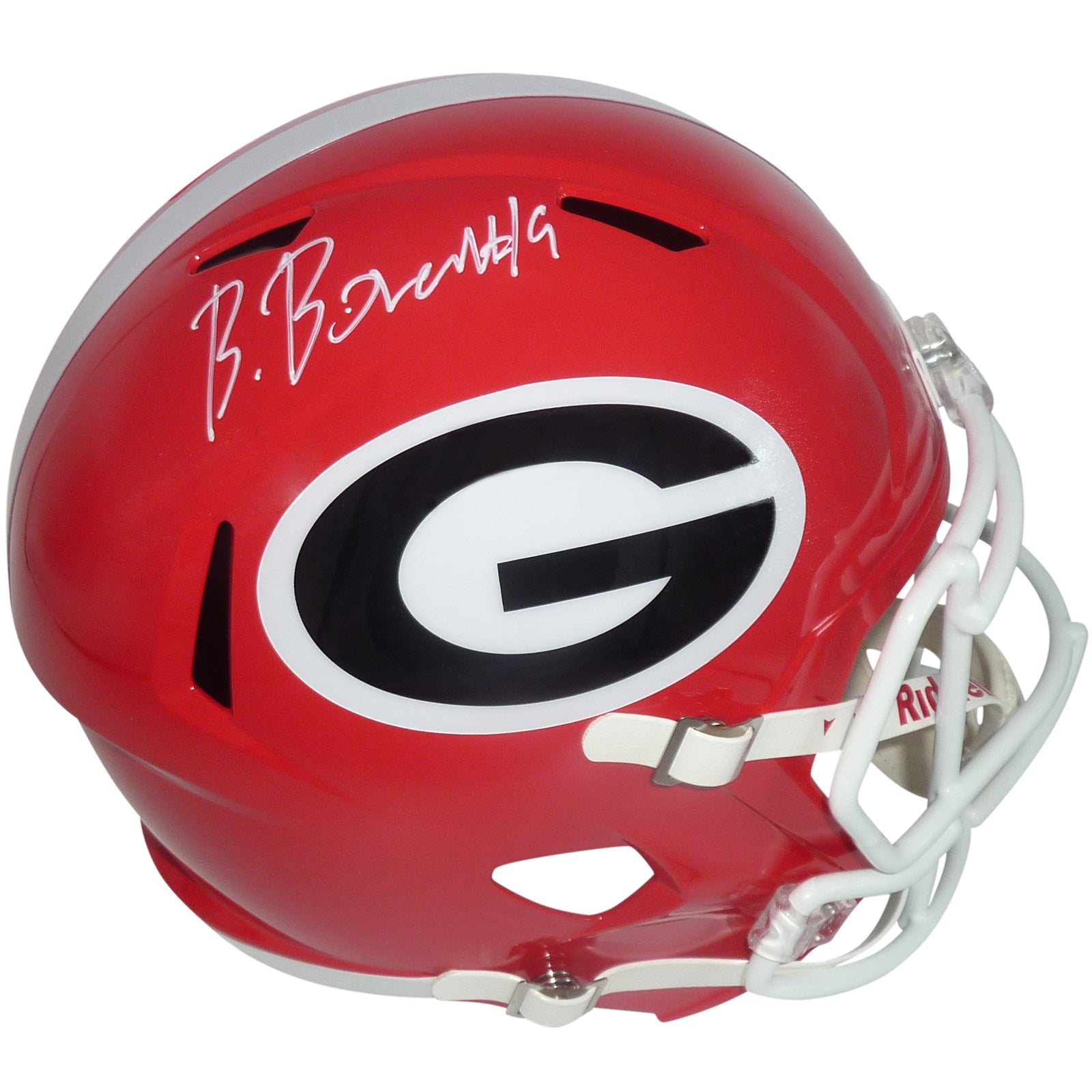 Autographed Brock Bowers Georgia Bulldogs Deluxe Full-Size Replica Helmet - Beckett-Powers Sports Memorabilia