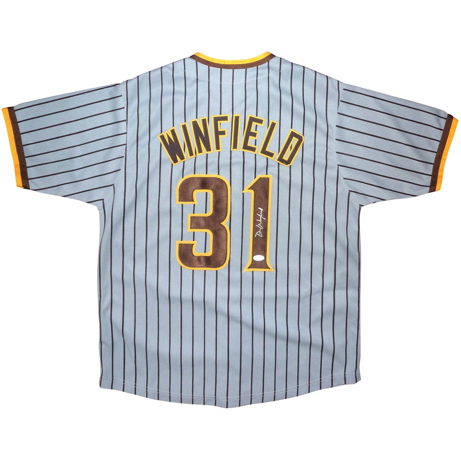 Autographed Dave Winfield San Diego (Pinstripe #31) Custom Baseball Jersey - JSA-Powers Sports Memorabilia