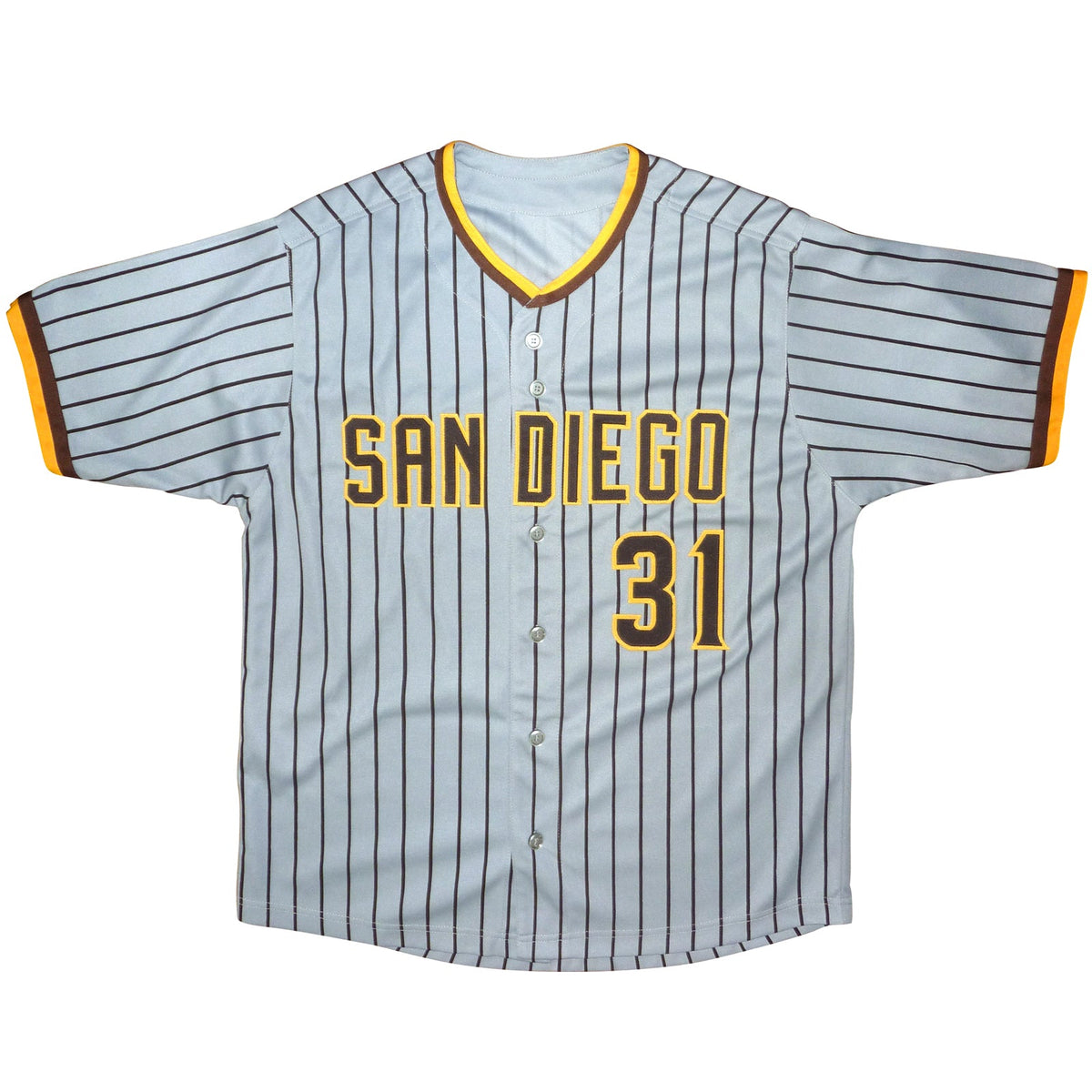 Autographed Dave Winfield San Diego (Pinstripe #31) Custom Baseball Jersey - JSA-Powers Sports Memorabilia