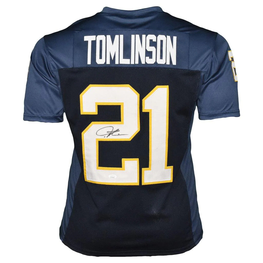 Autographed Ladainian Tomlinson San Diego (Navy Blue #21) Custom Jersey - JSA-Powers Sports Memorabilia