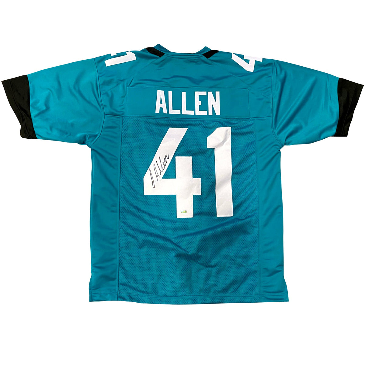 Autographed Josh Hines-Allen Jacksonville (Teal #41) Custom Jersey-Powers Sports Memorabilia