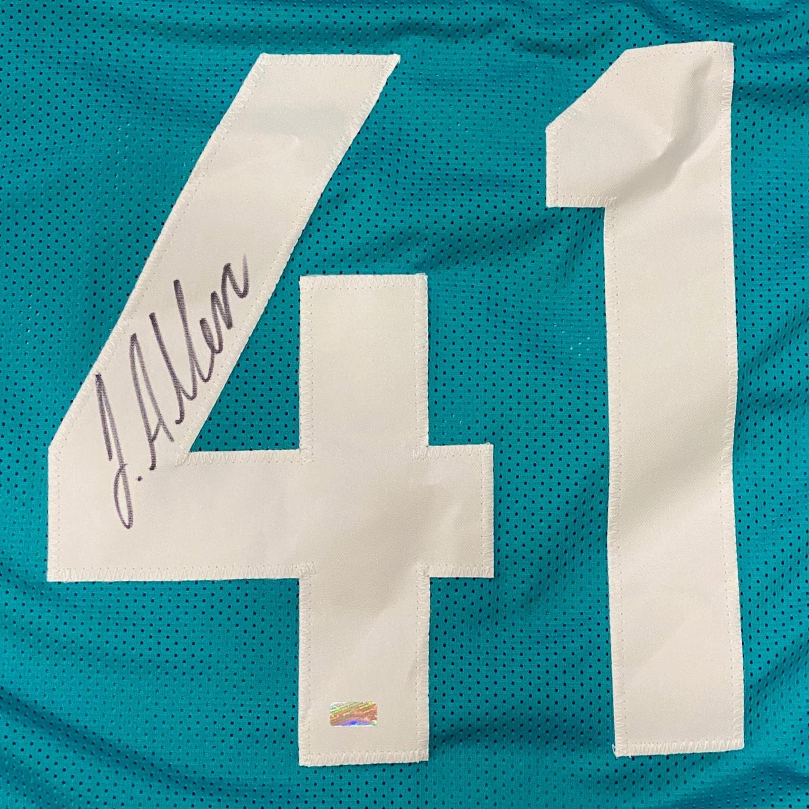 Autographed Josh Hines-Allen Jacksonville (Teal #41) Custom Jersey-Powers Sports Memorabilia