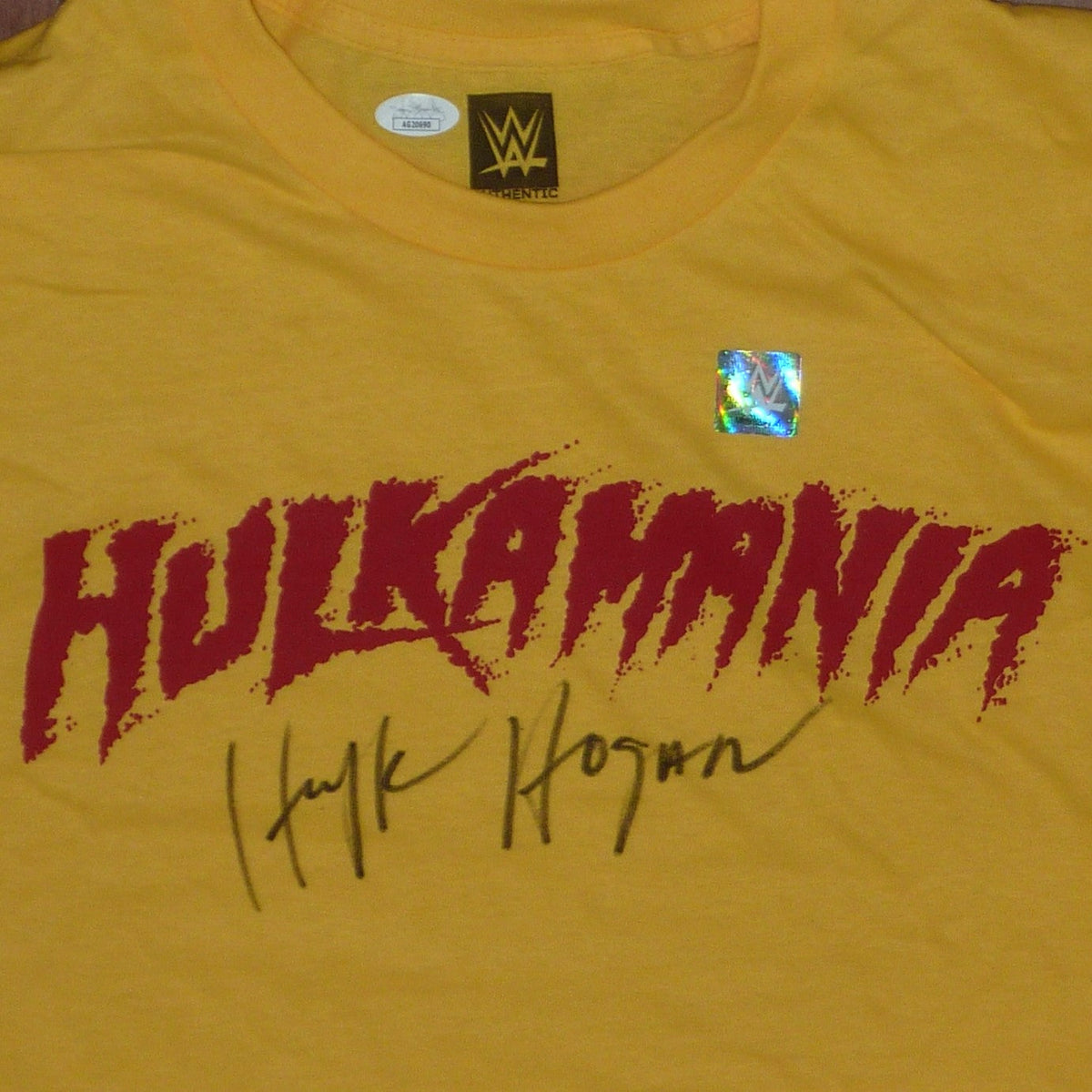 Autographed Hulk Hogan Hulkamania Yellow T-Shirt - JSA