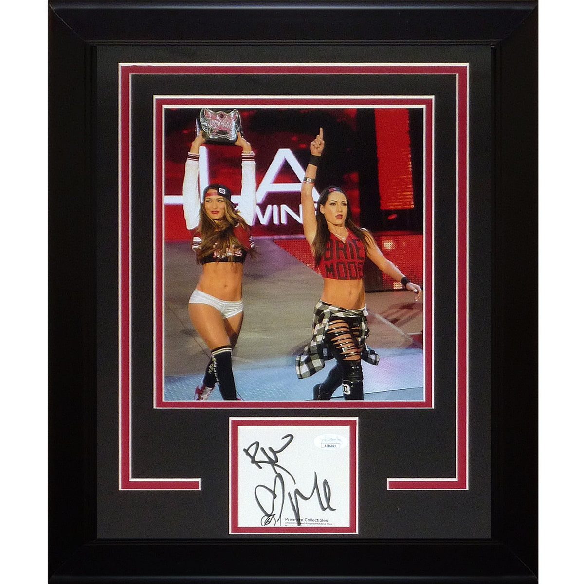 Autographed Bella Twins Brie Bella And Nikki Bella WWE Wrestling “Signature Series” Frame - JSA-Powers Sports Memorabilia