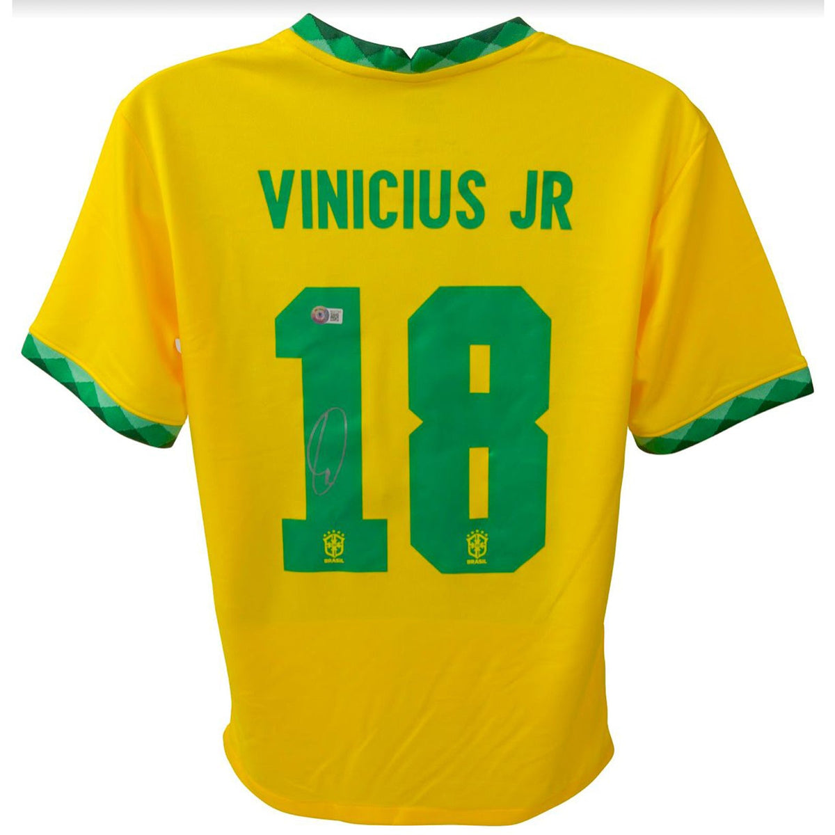 Autographed Vinicius Vini Jr Brazil Soccer Jersey - BAS-Powers Sports Memorabilia
