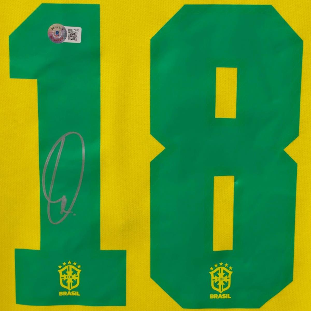 Autographed Vinicius Vini Jr Brazil Soccer Jersey - BAS-Powers Sports Memorabilia
