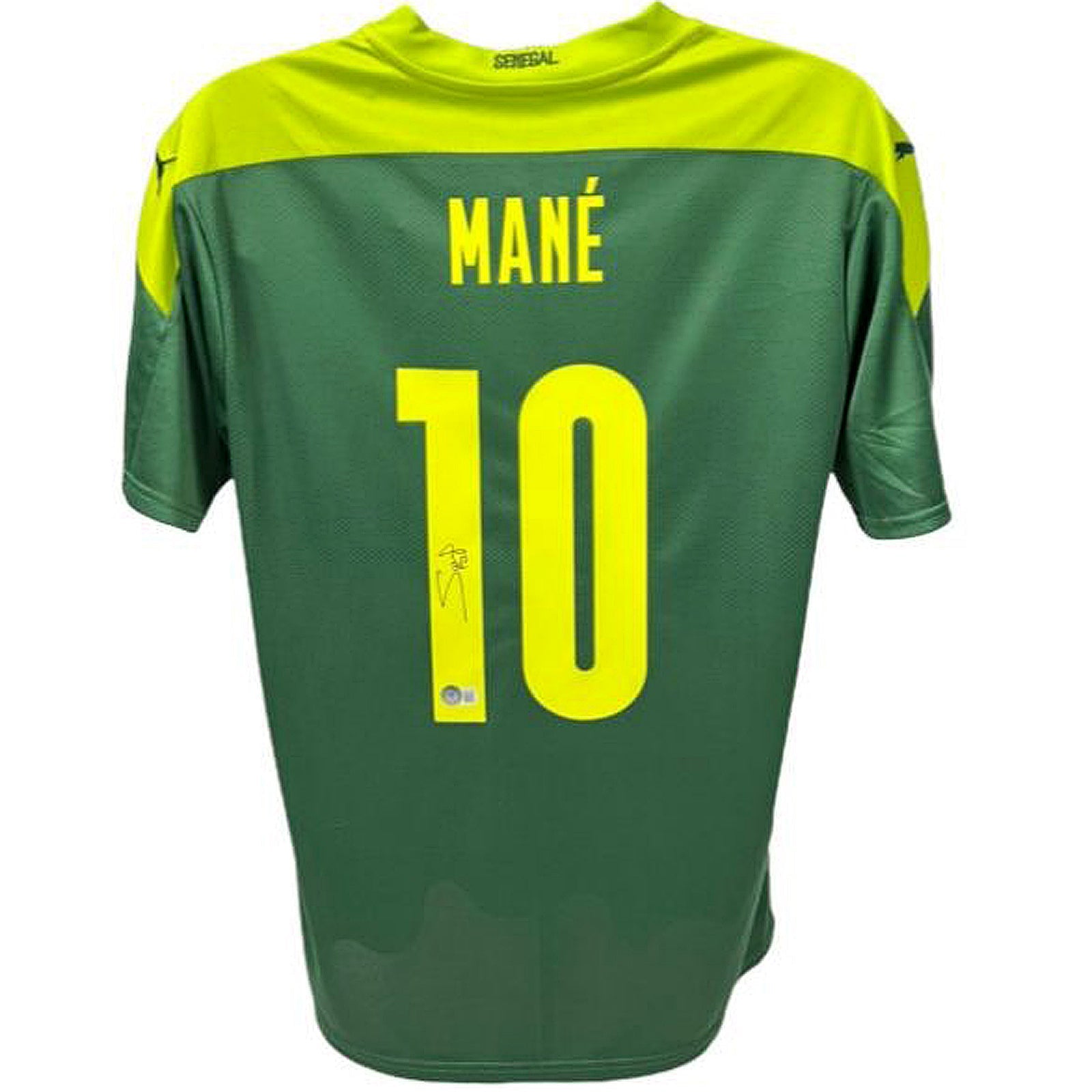 Autographed Sadio Mane Senegal (Green #10) Soccer Jersey - BAS