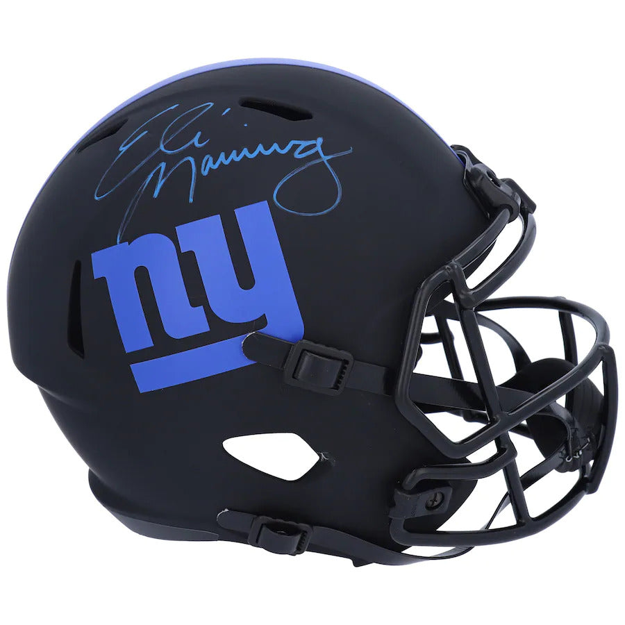 Autographed Eli Manning New York Giants (ECLIPSE Alternate) Deluxe Full-Size Replica Helmet - Fanatics-Powers Sports Memorabilia