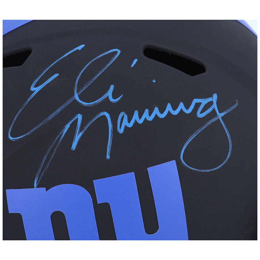 Autographed Eli Manning New York Giants (ECLIPSE Alternate) Deluxe Full-Size Replica Helmet - Fanatics-Powers Sports Memorabilia