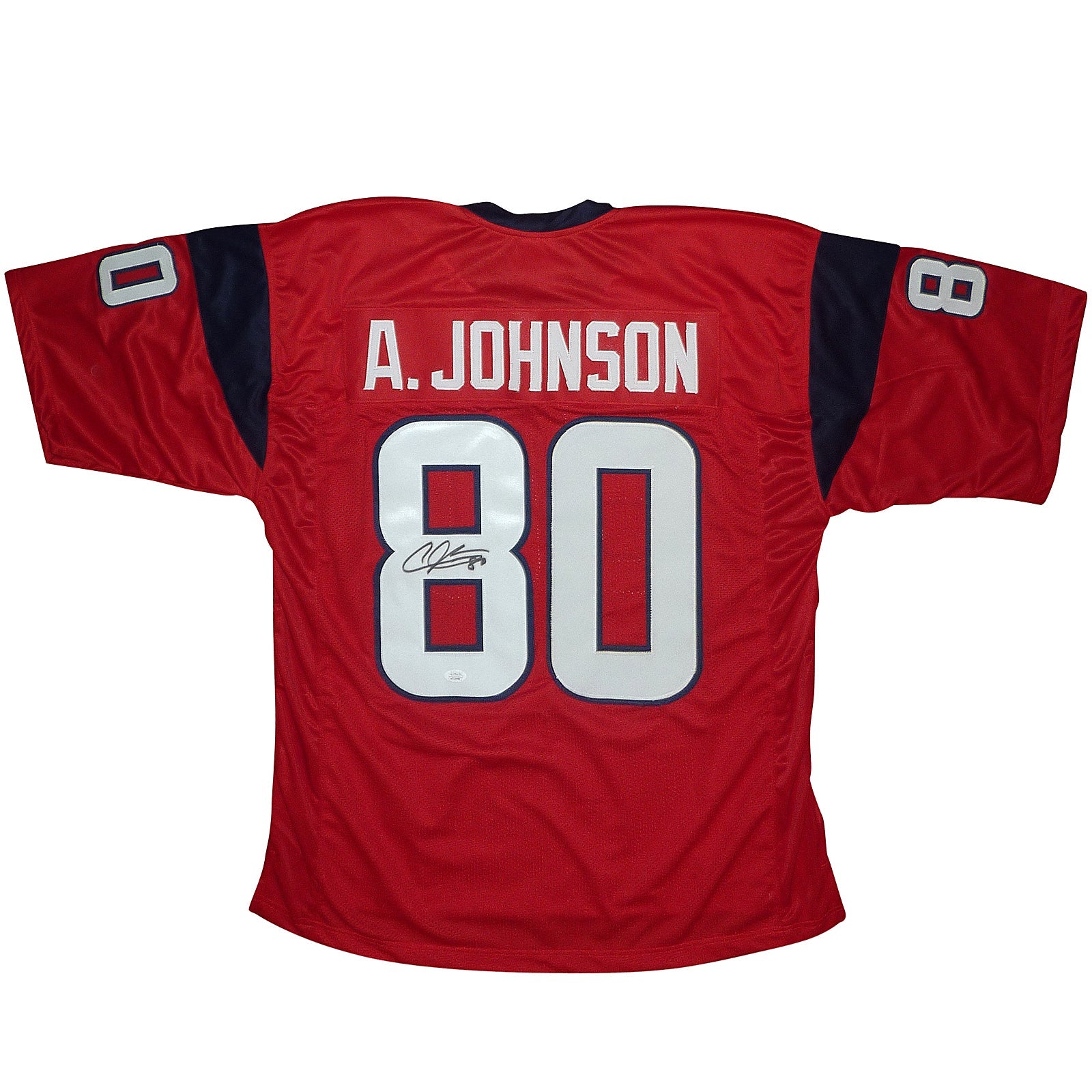 Autographed Andre Johnson Houston Texans (Red #80) Custom Jersey - JSA-Powers Sports Memorabilia