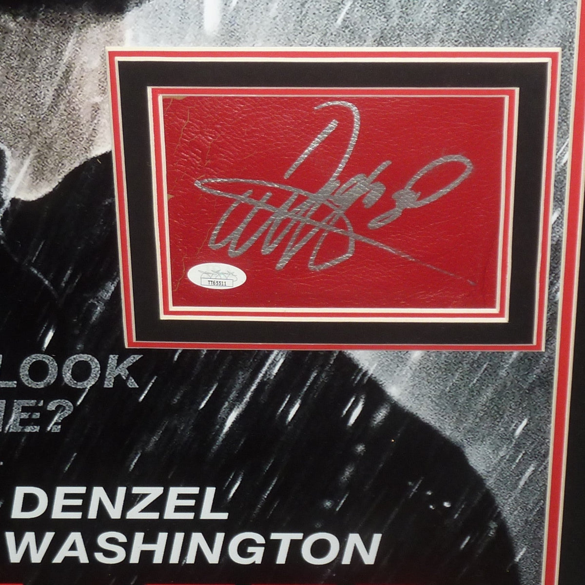 The Equalizer Full-Size Movie Poster Deluxe Framed with Denzel Washington Autograph - JSA | Collectible Memorabilia-Powers Sports Memorabilia