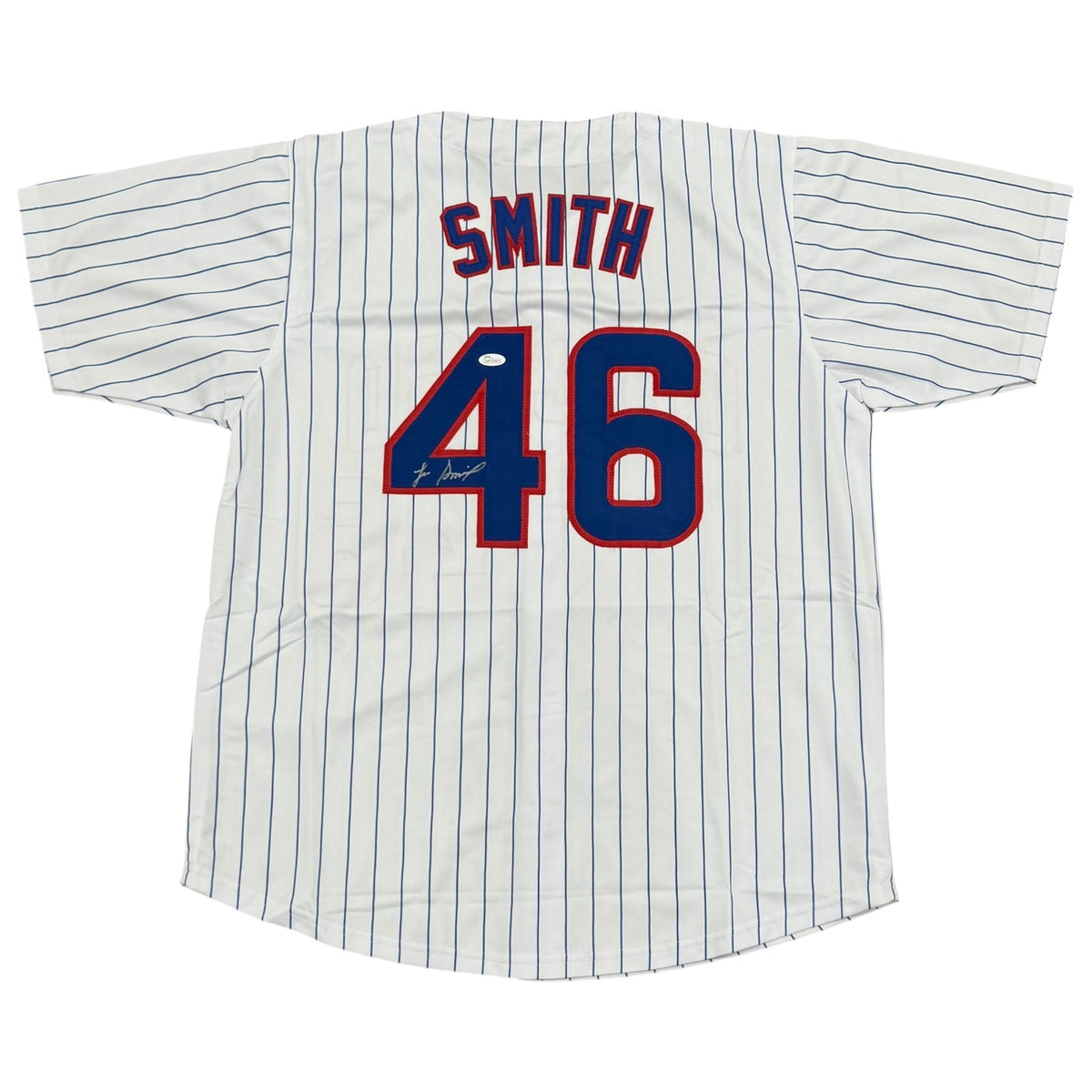 Autographed Lee Smith Chicago (Pinstripe #46) Custom Jersey - JSA-Powers Sports Memorabilia