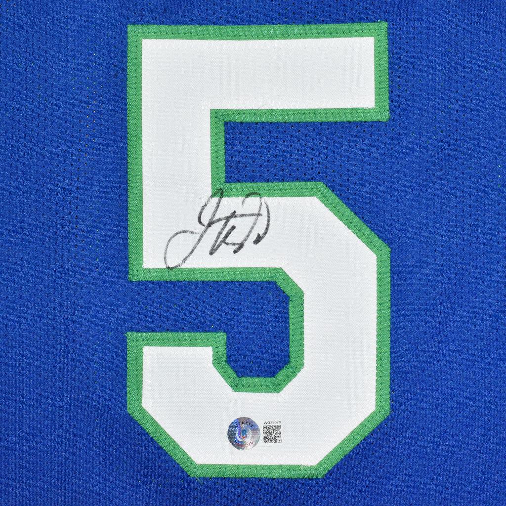 Autographed Jason Kidd Dallas (Blue #5) Custom Jersey - BAS-Powers Sports Memorabilia