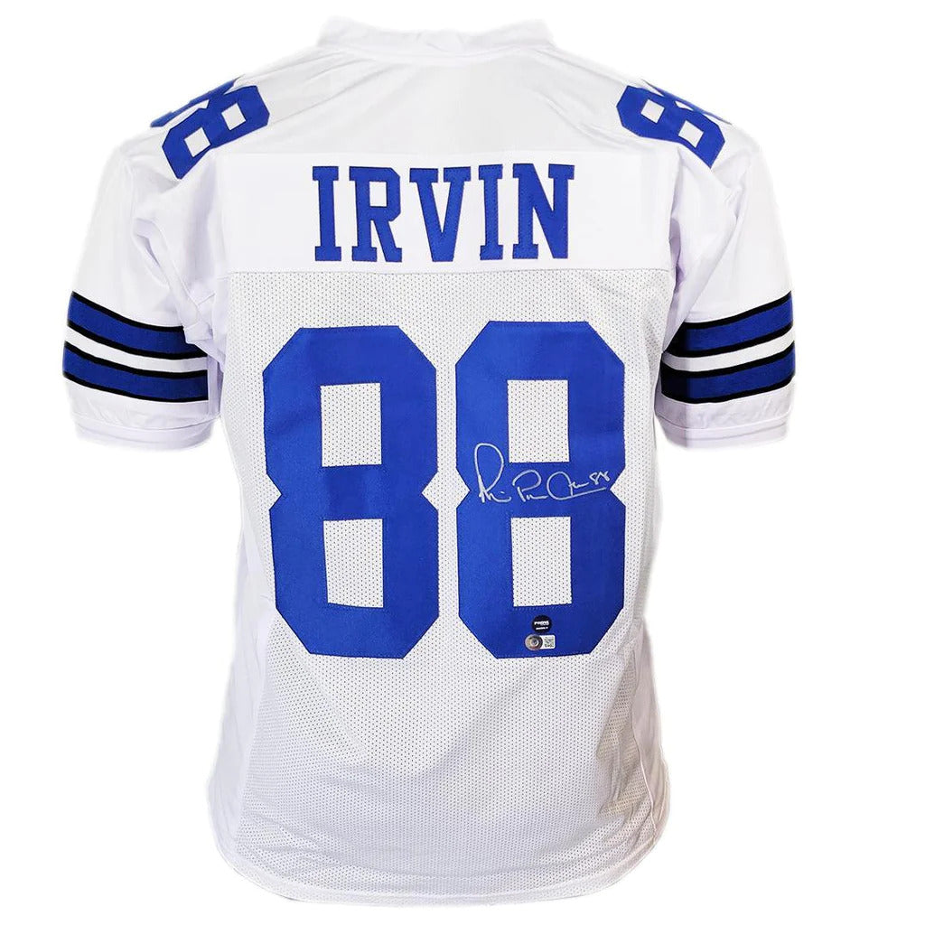 Autographed Michael Irvin Dallas (White #88) Custom Jersey - Beckett-Powers Sports Memorabilia