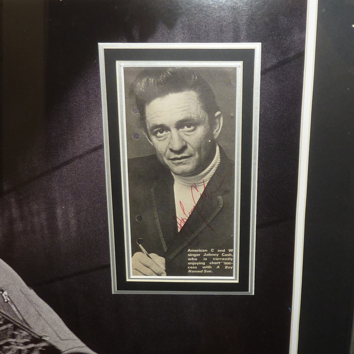 Johnny Cash Full-Size Music Poster Deluxe Framed with Autograph - JSA | Collectible Memorabilia-Powers Sports Memorabilia