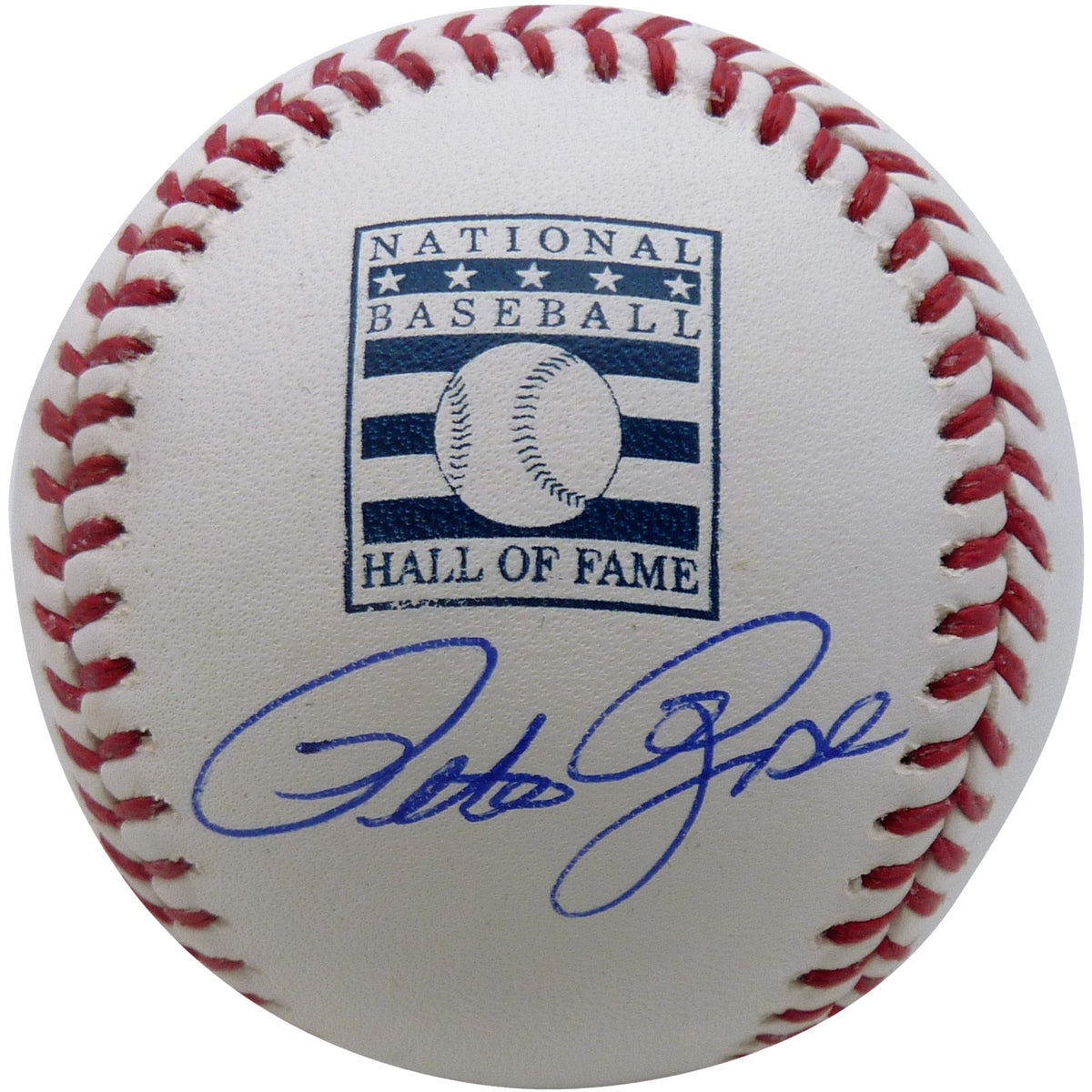 Autographed Pete Rose Hall of Fame HOF Logo MLB Baseball - JSA-Powers Sports Memorabilia
