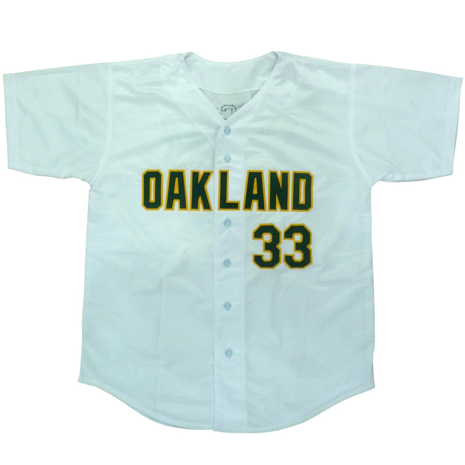 Autographed Jose Canseco Oakland (White #33) Custom Jersey- JSA-Powers Sports Memorabilia