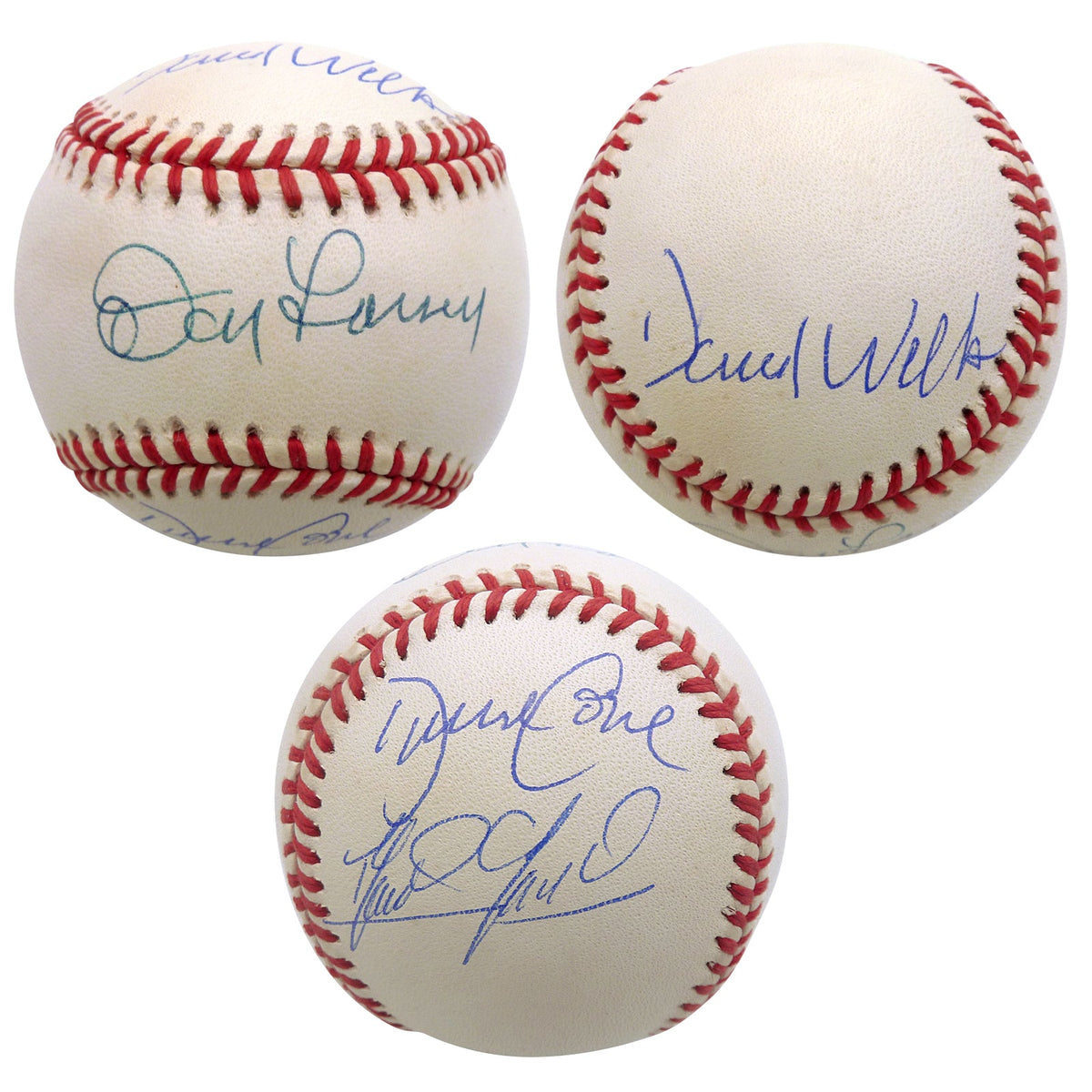 Autographed Don Larsen, David Cone, David Wells And Domingo German OAL Baseball - JSA-Powers Sports Memorabilia